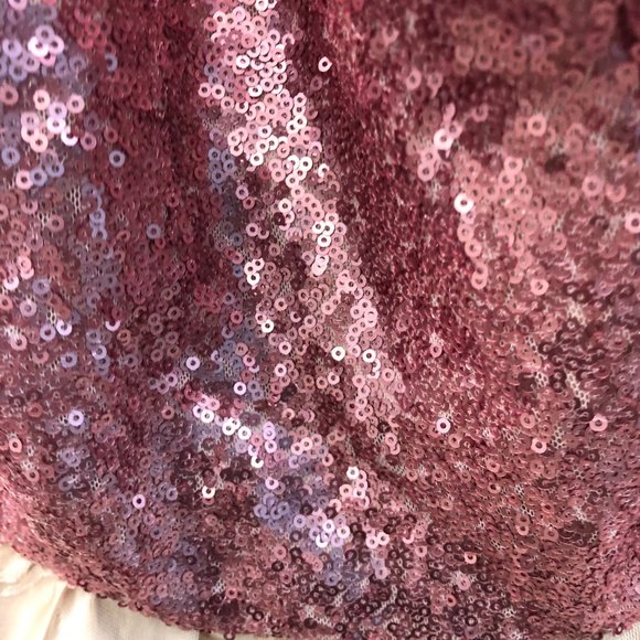 Unique Short Junior Prom Bridesmaid Dress, Size 18 Dusty Rose Pink Rg$499 - Picture 6 of 10